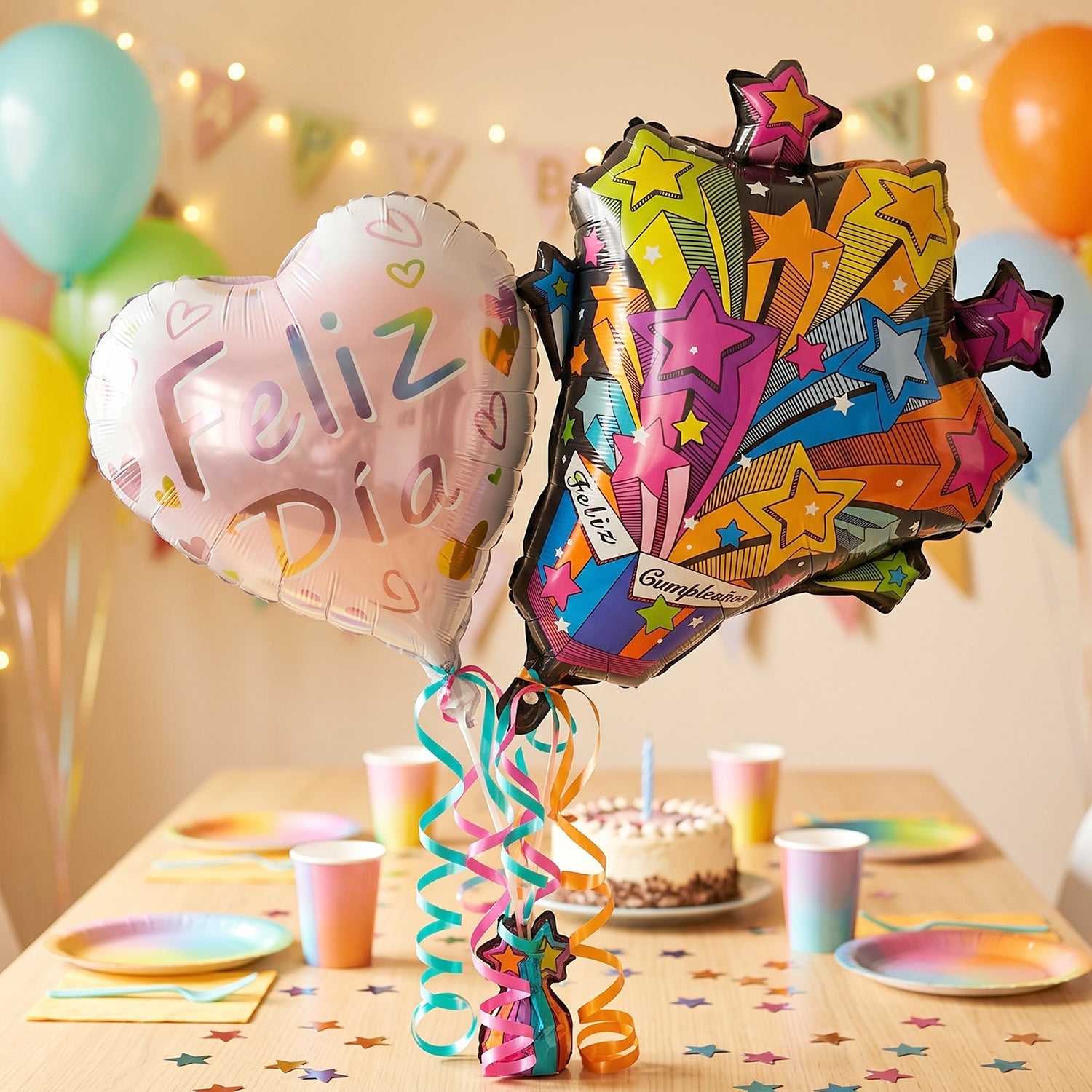 Event decoration with mix design foil balloons