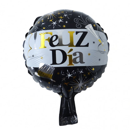 Wall decor with black gold foil balloon