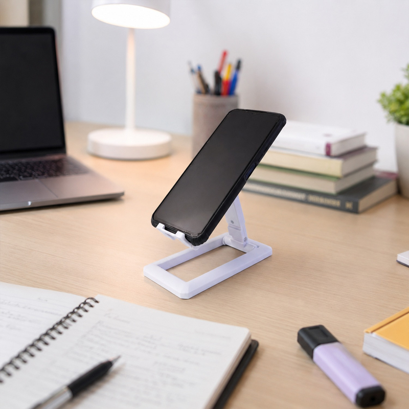 Adjustable design of foldable phone stand