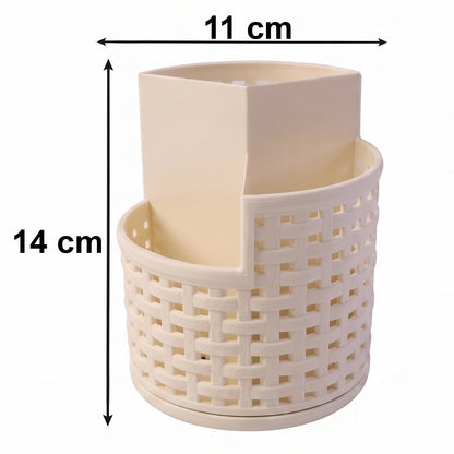 Desk or kitchen countertop rotating organizer for efficient storage