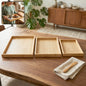 Wooden finish multipurpose serving tray set in 3 sizes