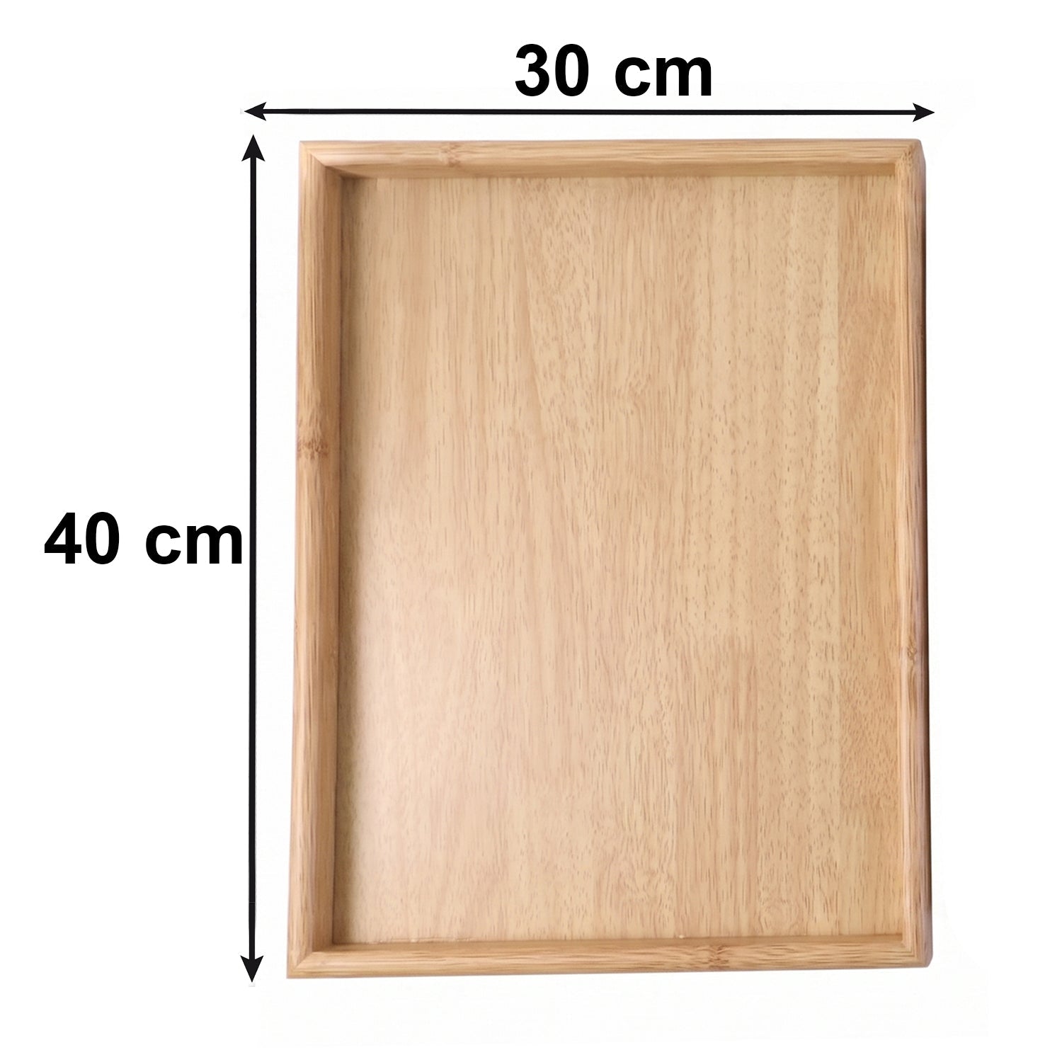 Wooden finish dining and serving tray