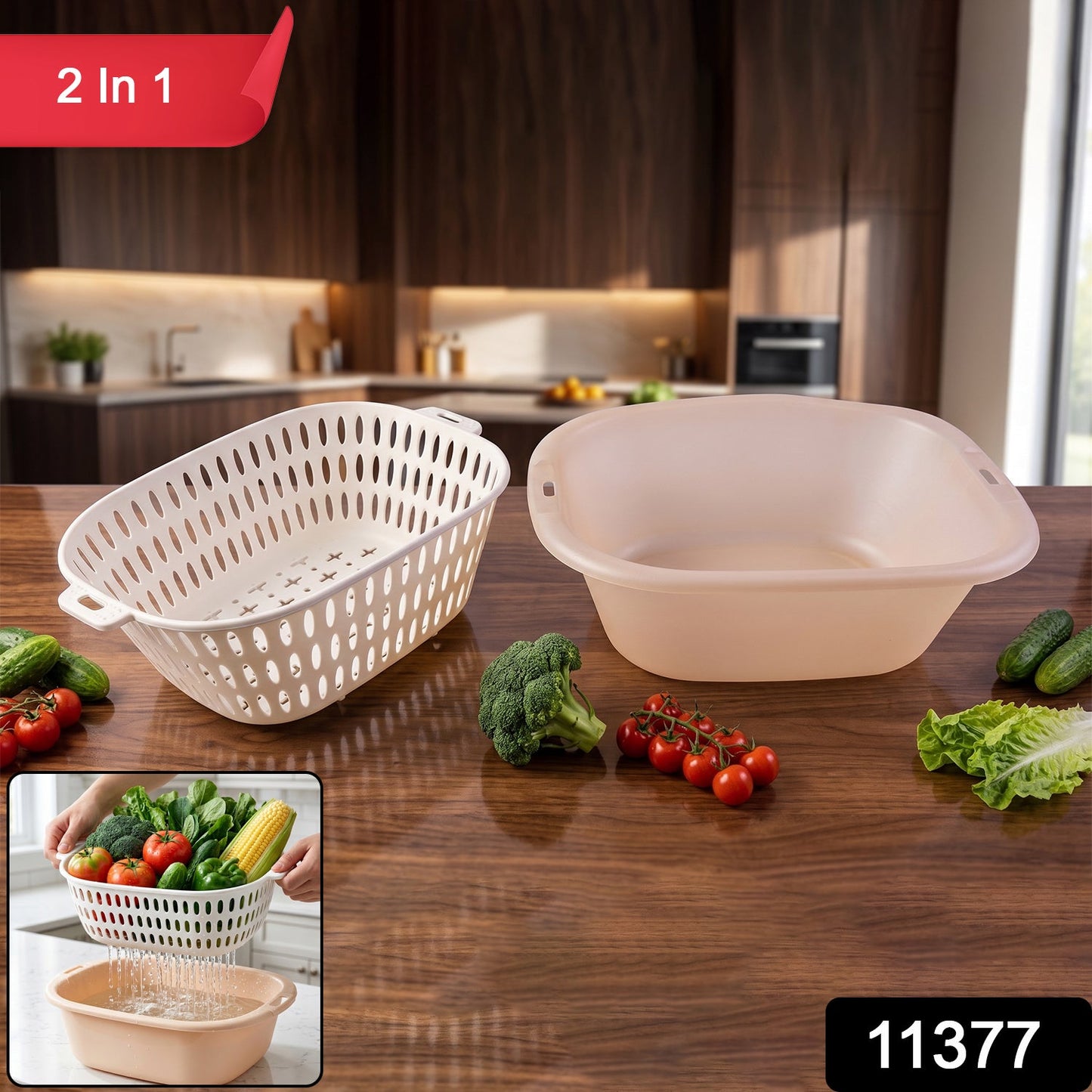 Drain basket strainer pack in the kitchen