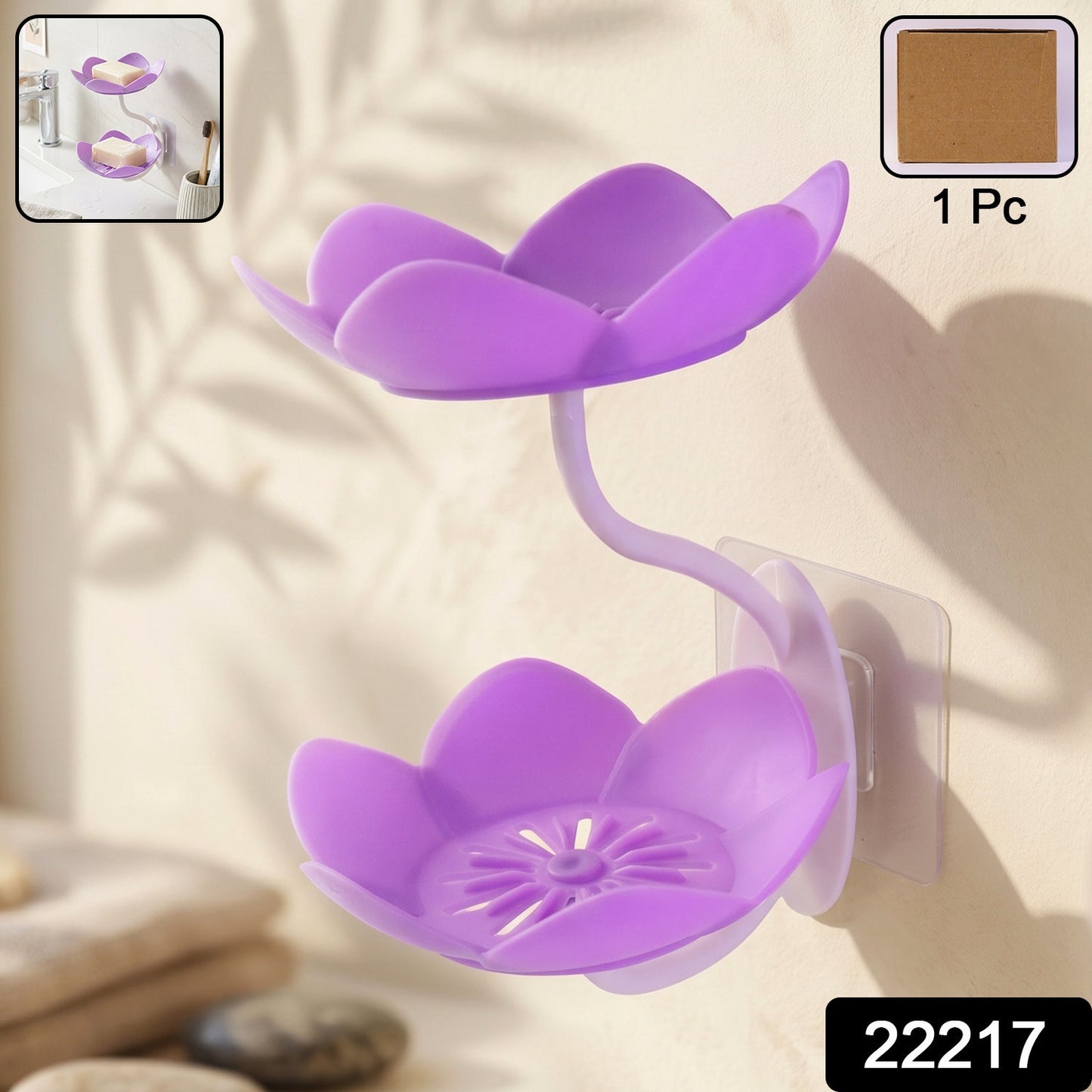 Wall mounted soap dish holder pack