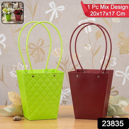 Pack of water-resistant flower gift bags in assorted designs