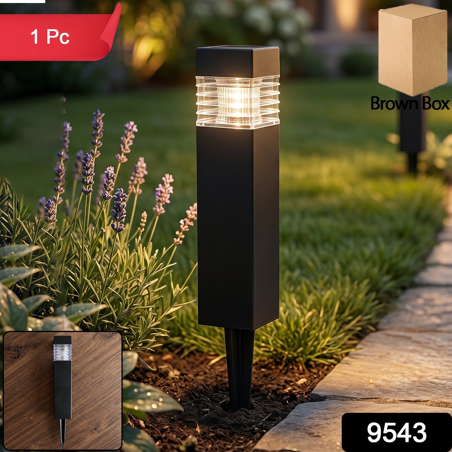 Pack of solar-powered garden LED lights for outdoor decor
