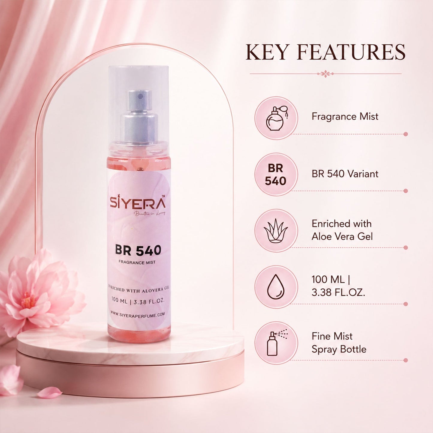 Elegant body spray bottle design
