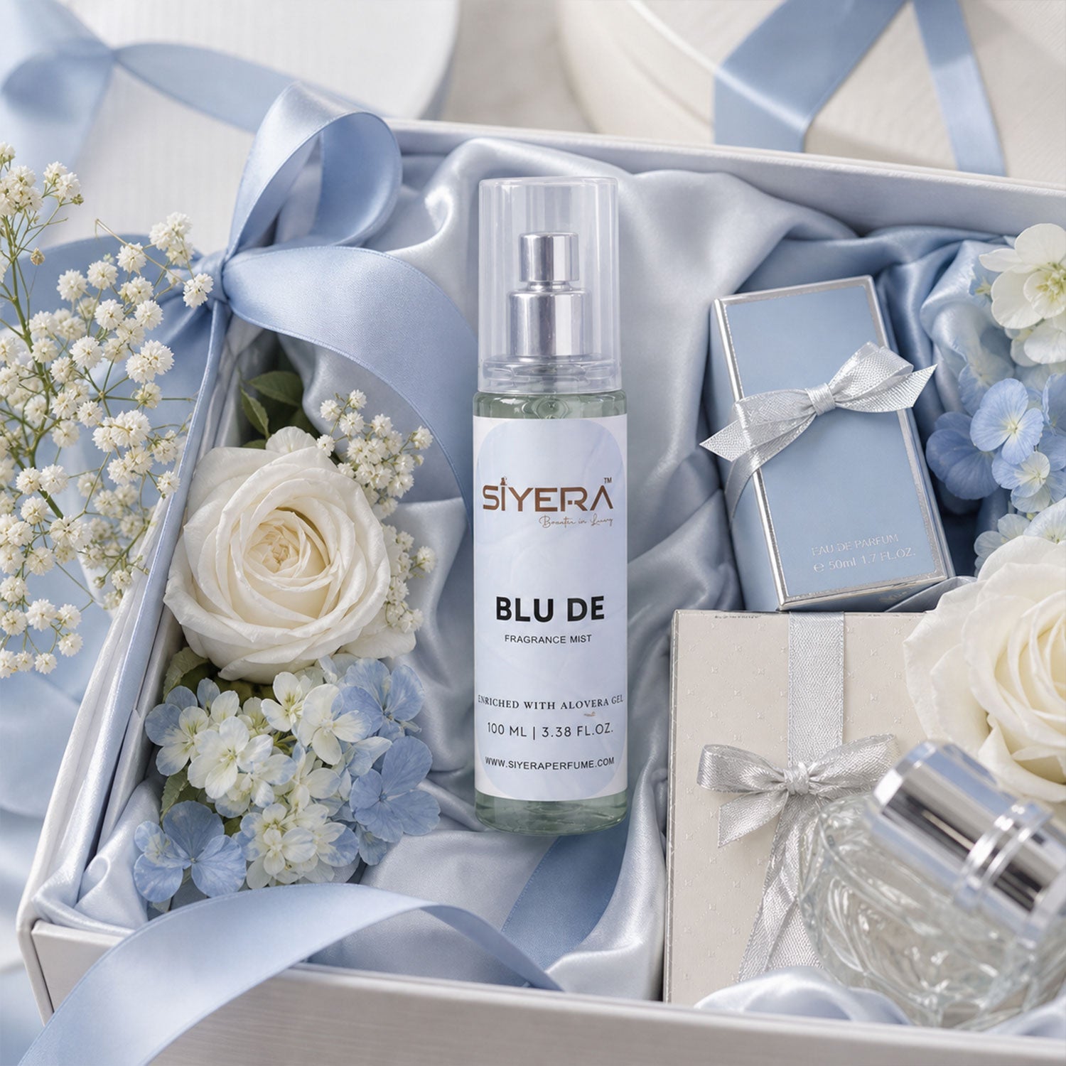 Application of Aloe Vera Body Mist showing cool, refreshing spray