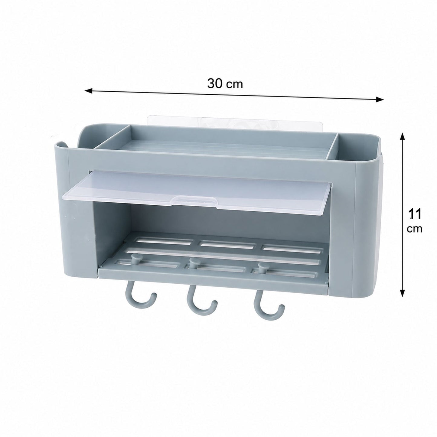 Size guide for wall mounted storage shelf