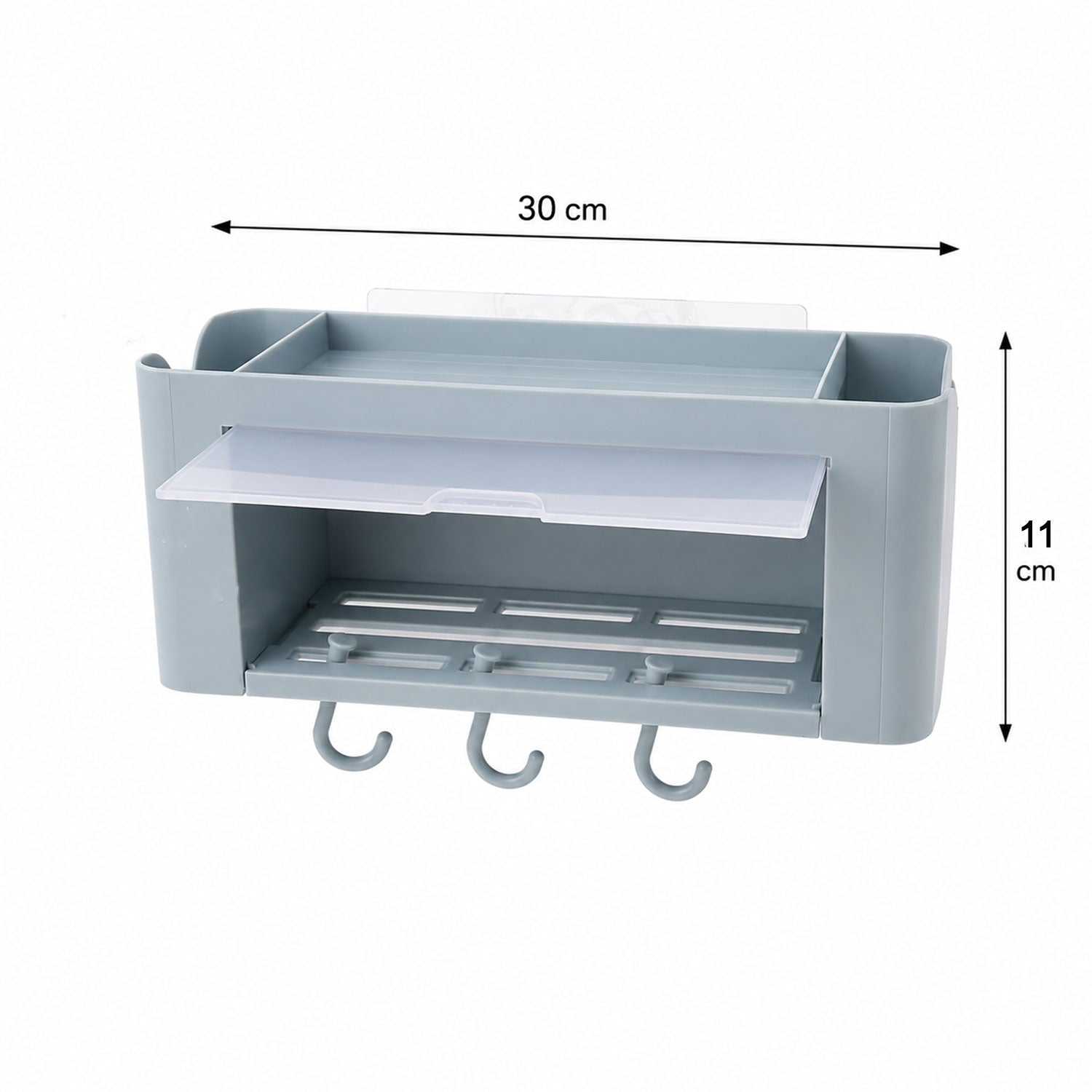Size guide for wall mounted storage shelf