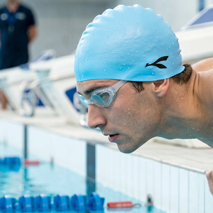 Silicone swimming cap designed for water sports