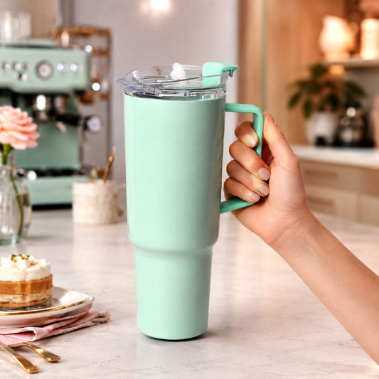 Toony 1800ml travel tumbler with handle & straw, ideal for travel and gym