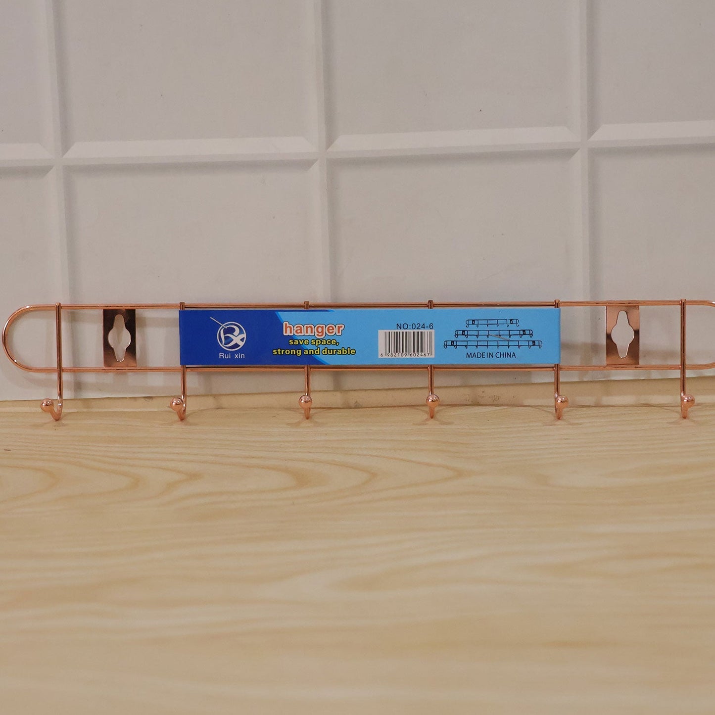 Box packaging of rose gold hook rack